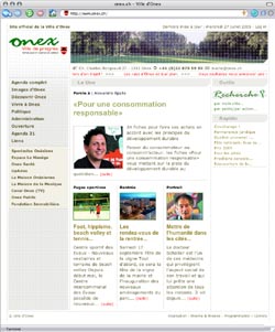 Onex.ch - Page d'accueil
